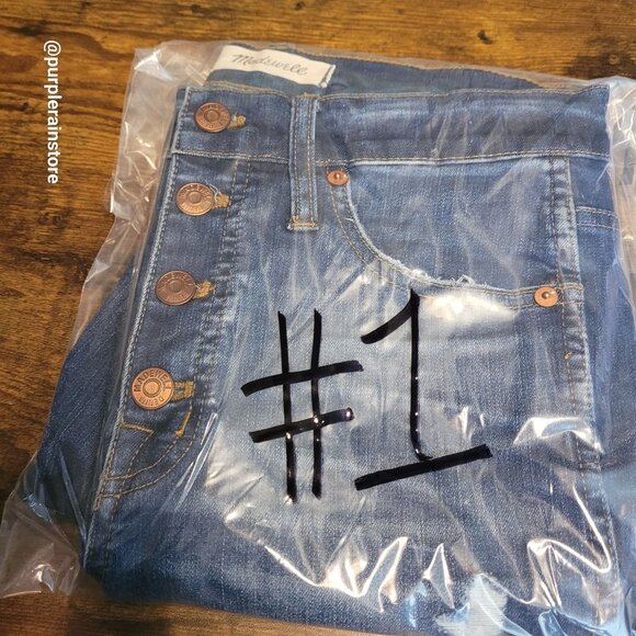 Madewell Jeans Size 28 Skinny 10" High Rise Tummy Control Rosecliff Wash H6319 - Picture 12 of 12